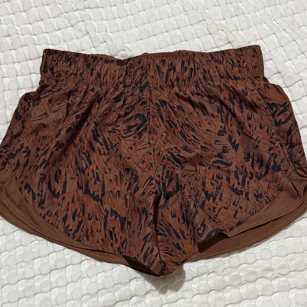Brown Patterned Women's Shorts